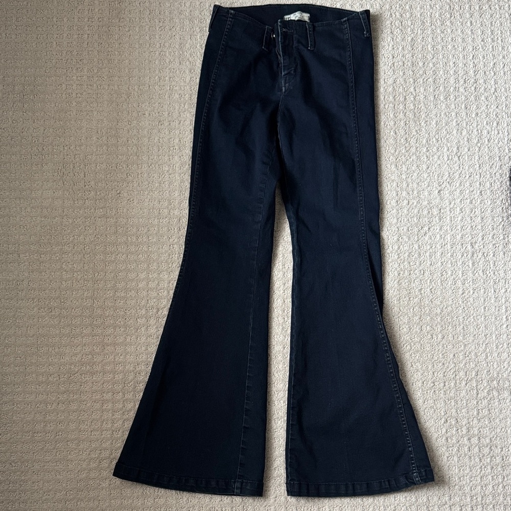 Free People Black Flare Jeans